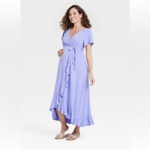 Isabel Maternity by Ingrid & Isabel Flutter Short Sleeve Knit Maxi
